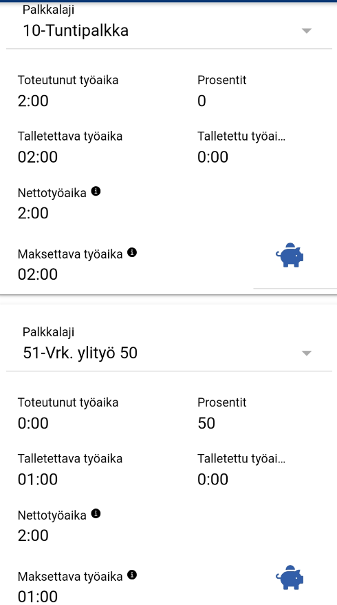 Leimaushistoria Ja Työaikapankki - NetBaron®